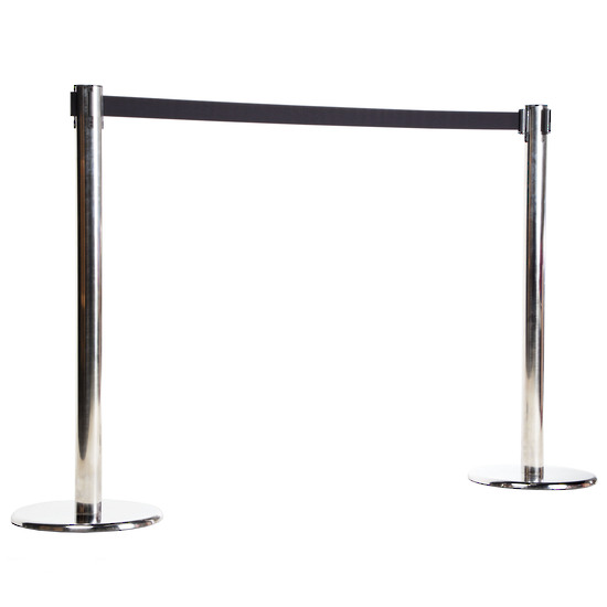 CHROME STANCHION WITH TAPE